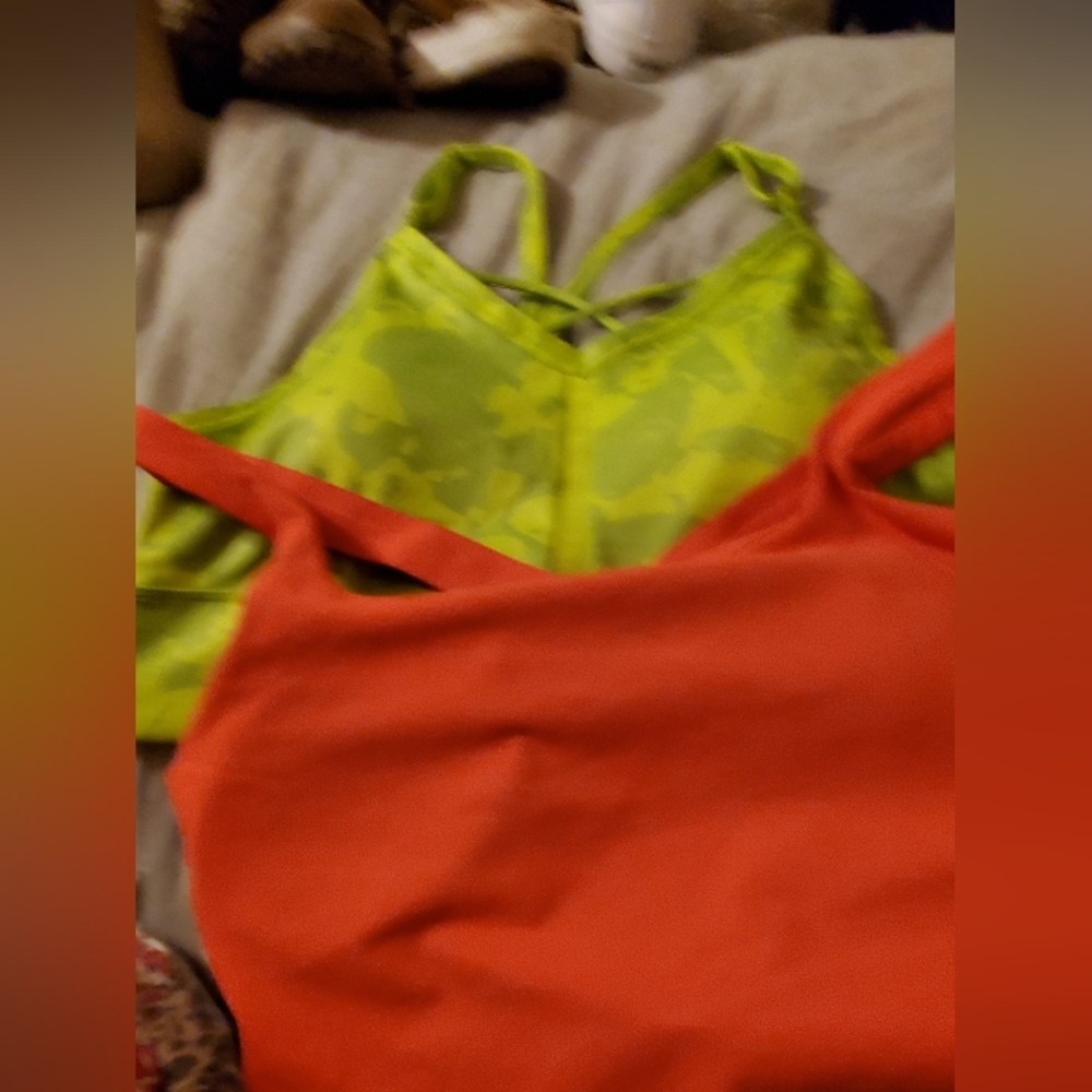 2 large sports bras